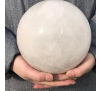 DSZUJTYROP Stone White Quartz Ball,Crystal Carved, Divination Ball(Size:200-300g)