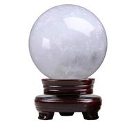 DSZUJTYROP Stone White Quartz Ball, Crystal Divination Ball(Size:1.3-1.5kg)