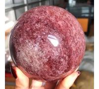 DSZUJTYROP Strawberry Quartz Crystal Ball Home Decoration Stone Cutting Polishing Ornaments (Size : 1.3-1.5kg)