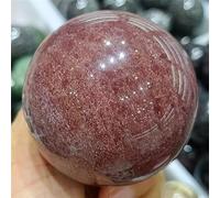 DSZUJTYROP Strawberry Stone Quartz Crystal Ball Home Degaussing Decoration Gem Ornaments (Size : 6-6.6cm)