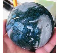 DSZUJTYROP Water Grass Agate Geode Ball Quartz Crystal Gem Ornaments (Size : 90-95mm)
