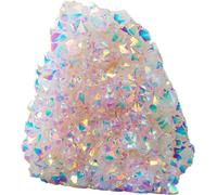 DSZUJTYROP White Clear Quartz Crystal Stones, Electroplate Colorful Point Cluster for, Yoga, Spiritual Decorative Gemstone,200-300g
