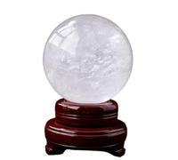 DSZUJTYROP White Crystal Ball Clear Quartz Sphere Feng Shui Ornaments Home Decor Decorative Prosperous Love Invite Wealth,10mm