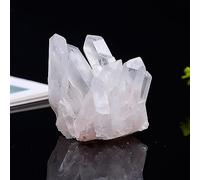 DSZUJTYROP White Crystal Cluster Quartz Health Stone Raw Point Home Decor Crystals Ornaments (Size : 120-150g)