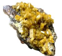 DSZUJTYROP Yellow Barite Cluster,Crystals and Stones for Collection,Rare Baryte Crystal Raw Ore for Home Decoration and Gift Giving,180~240g