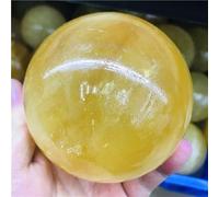 DSZUJTYROP Yellow Calcite Crystal Ball Ornaments (Size : About 95-100mm)