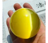 DSZUJTYROP Yellow cat Eye Crystal Ball Divination Stone Photography Decorative Ornaments (Size : 5cm)