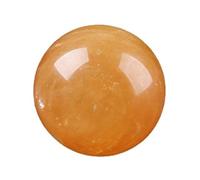 DSZUJTYROP Yellow Crystal Ball Calcite Crafts Office Desktop Ornaments ice,50mm