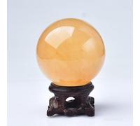 DSZUJTYROP Yellow Crystal Ball Iceland Calcite Home Decoration Seven Star Array,40mm