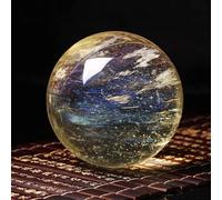 DSZUJTYROP Yellow Crystal Ball Smelting ore Home Office Ornaments Hand-Polished,150mm