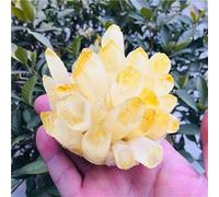 DSZUJTYROP Yellow Phantom Quartz Crystal Cluster Crystals Rough Gemstone for fengshui Home Office Decor Ornaments (Size : 400-500g)