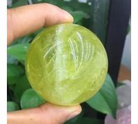 DSZUJTYROP Yellow Polished Crystal Ball Ornaments (Size : 250-300g)