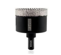 DT-DIATOOL Diamond Core Drill Bit 50mm, Diamond Hole Saw with Triangle Shank for Porcelain Tile Ceramic Tile Marble Granite