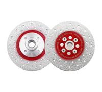 DT-DIATOOL Diamond Cutting and Grinding Discs 2PCS 4.5 Inch / 115mm x M14 Double Side Coated Vacuum Brazed for Granite Concrete Marble Stone