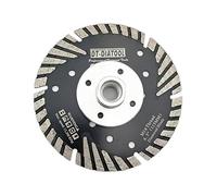 DT-DIATOOL Diamond Cutting Disc with Slant Protection Teeth 4.5 Inch / 115mm with M14 Thread Flange for Concrete Tile Granite Marble Masonry