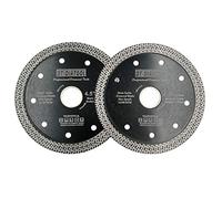 DT-DIATOOL Diamond Disc 2PCS 4.5 Inch / 115mm Cutting Disc with Mesh Turbo for Porcelain Tile Marble Ceramic Granite