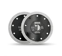 DT-DIATOOL Diamond Disc 2PCS 4.5 Inch / 115mm Cutting Disc with X Mesh Turbo for Porcelain Tile Marble Ceramic Granite