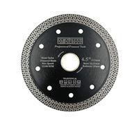 DT-DIATOOL Diamond Disc 4.5 Inch / 115mm Cutting Disc with Mesh Turbo for Porcelain Tile Marble Ceramic Granite