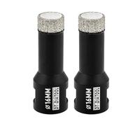 DT-DIATOOL Diamond Drill Bit 2PCS 16mm Hole Saw for Dry Drilling Tile Porcelain Marble Ceramic Granite