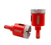 DT-DIATOOL Diamond Drill Bit 32mm 2pcs Vacuum Brazed Diamond Hole Saw with Triangle Shank Drilling Porcelain Tile Ceramic Marble Granite Masonry Quartz