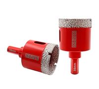 DT-DIATOOL Diamond Drill Bit 38mm 2pcs Vacuum Brazed Diamond Hole Saw with Triangle Shank Drilling Porcelain Tile Ceramic Marble Granite Masonry Quartz