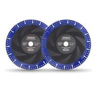 DT-DIATOOL Diamond Saw Blade 2PCS 9 Inch / 230mm Multi Purpose Cut-Off Wheel for Reinforced Concrete Steel Pipe Rebar Iron PVC All Tough Materials