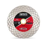 DT-DIATOOL Diamond Tile Disc 125mm - Diamond Double-sided Cutting Disc for Porcelain Ceramic Marble Edge Grinding with Fan-shaped Cutter Head