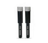 DT-DIATOOL Hex Shank Dry Diamond Drill Core Bits 2PCS 14mm Vacuum Brazed Hole Saw for Tile Porcelain Ceramic Marble Granite