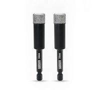 DT-DIATOOL Hex Shank Quick Change Dry Diamond Drill Core Bits 2PCS 14mm Vacuum Brazed Hole Saw for Tile Porcelain Ceramic Marble Granite