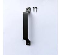 DT IRONCRAFT Heavy Duty Barn Door Pull Handle for Gate, Shed, Garage, Sliding Wardrobes, and Cabinet - Industrial Style Durable for Outdoor & Indoor - 5mm Steel 200 x 25mm (Black Pull Handle x2)