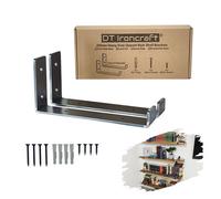 Dt Ironcraft Heavy Duty Shelf Brackets For Scaffold Board Shelving - Lip Up 225X100X40mm (1 Pair Raw Steel)