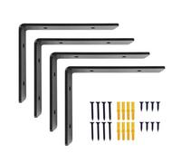 Dt Ironcraft Heavy Duty Shelf Brackets - L Shape 200X150X40mm (2 Pairs Black)