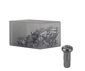 DT Swiss 1.8 x 12 mm brass nipples silver (box of 100)
