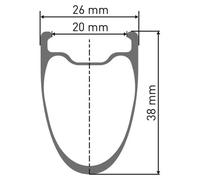 DT Swiss ARC 1100 Dicut 38 mm Front Wheel Disc Center Lock Thru Axle 12x100 mm