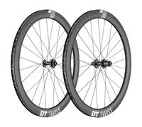 DT Swiss ARC 1400 DiCUT 50 Carbon Road Wheelset - 700c - Black Shimano 12mm Front - 142x12mm Rear Centerlock Pair 11-12 Speed Tubeless 700c