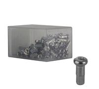 DT Swiss Brass Spoke Nipple 1.8 x 12mm Silver Box of 100
