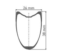 Dt Swiss Crc 1100 Spline 38 isc Tubular Road Front Wheel Black 12 x 100 mm 12 x 100 mm Black