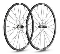 DT Swiss ER 1600 Spline 23 Disc Road Wheelset - 700c - Black SRAM Shimano 12mm Front - 142x12mm Rear Centerlock Pair 10-11 Speed Clincher 700c
