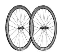 DT Swiss ERC 1100 DICUT 45 Carbon Road Wheelset - 700c - Black Shimano 12mm Front - 142x12mm Rear Centerlock Single 11-12 Speed Tubeless 700c