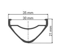 Dt Swiss Ex 511 584-30 Lv 6.5 Mm Rim Silver 650B-27.5´´ 32H 650B-27.5´´ 32H Black