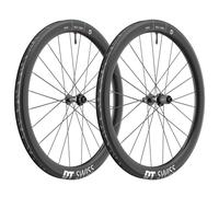 DT Swiss GRC 1100 DiCUT 50 Carbon Gravel Wheelset - 700c - Black Shimano 12mm Front - 142x12mm Rear Centerlock Pair 11-12 Speed Tubeless 700c