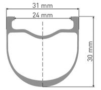 Dt Swiss Grc 1100 Dicut 650b isc Tubeless Gravel Front Wheel 12 x 100 mm Black