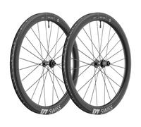 DT Swiss GRC 1400 DiCUT 50 Carbon Gravel Wheelset - 700c - Black Shimano 12mm Front - 142x12mm Rear Centerlock Pair 11-12 Speed Tubeless 700c