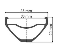 Dt Swiss H 552 29´´ 30 Mm Std Vi Disc Tubeless Mtb Rim 29´´ 32H Black