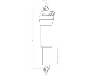 Dt Swiss R 232 One Remote R2 Trunnion Mount Shock Absorber 55 mm Black
