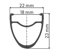 Dt Swiss R 460 700c 18 Mm Std Vi Disc Tubeless Road Bike Rim 700C 24H Black