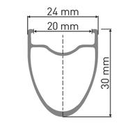 Dt Swiss Spline1600 29´´ Hooked / Crotchet Tc 622 Mm Disc Cl Tubeless Road Front Wheel 12 x 100 mm Black