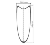 Dt Swiss Trc 1400 Dicut 65 Tubular Road Front Wheel Black 12 x 120 mm 12 x 120 mm Black