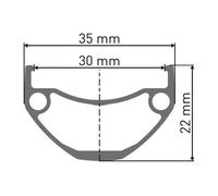 Dt Swiss U 663 Vl 8.5 Mm Rim 29´´ 32H Black
