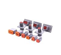 DT04-4P-L012 type waterproof automotive connector 2P/3P/4P/6P/8P/12P sheath butt harness socket terminal IDGTTLDF(6P,5 Sets)